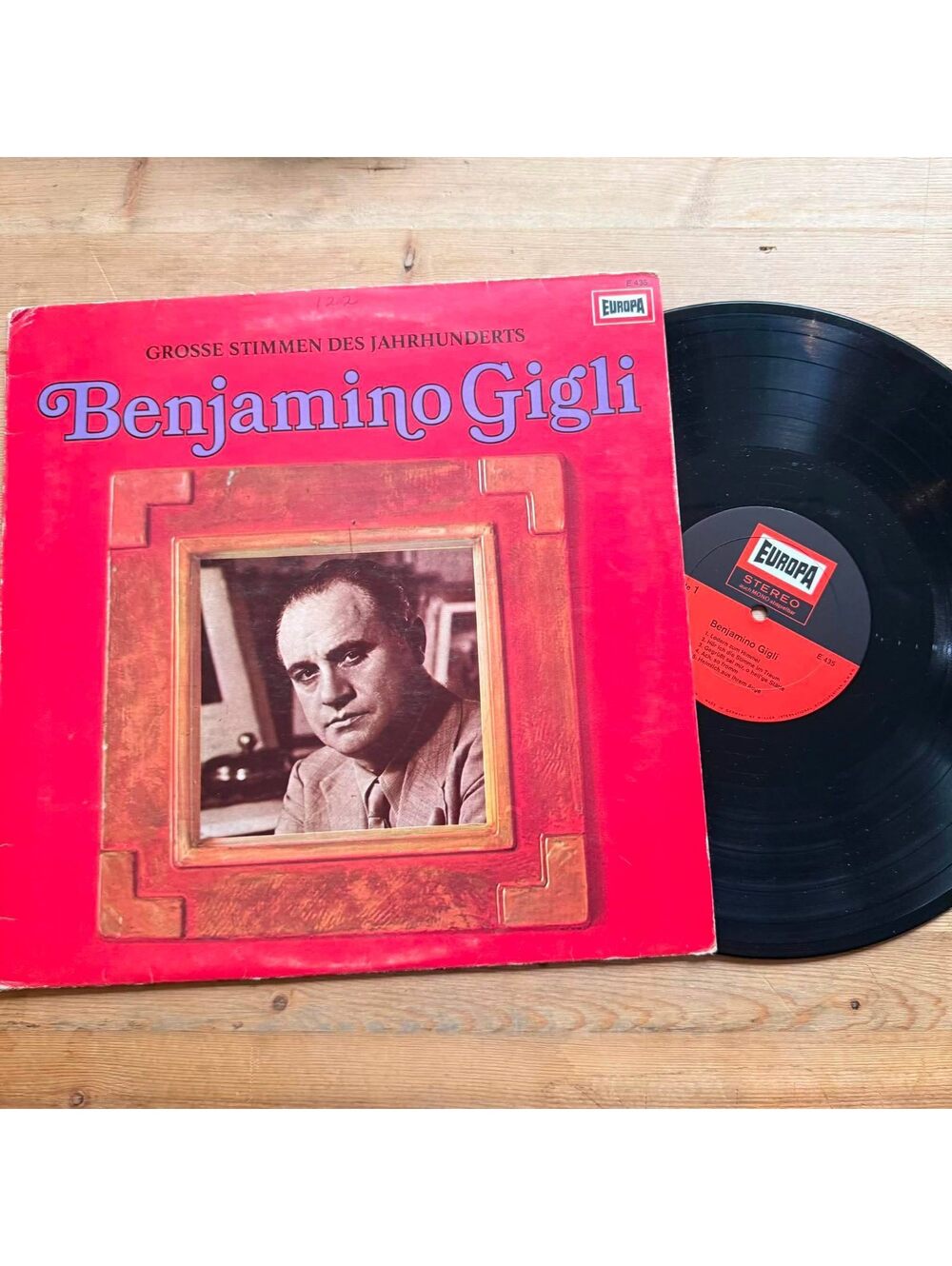 Benjamin Gigli - Grosse Stimmen Des Jahrunderts 33rpm VG+ VR18